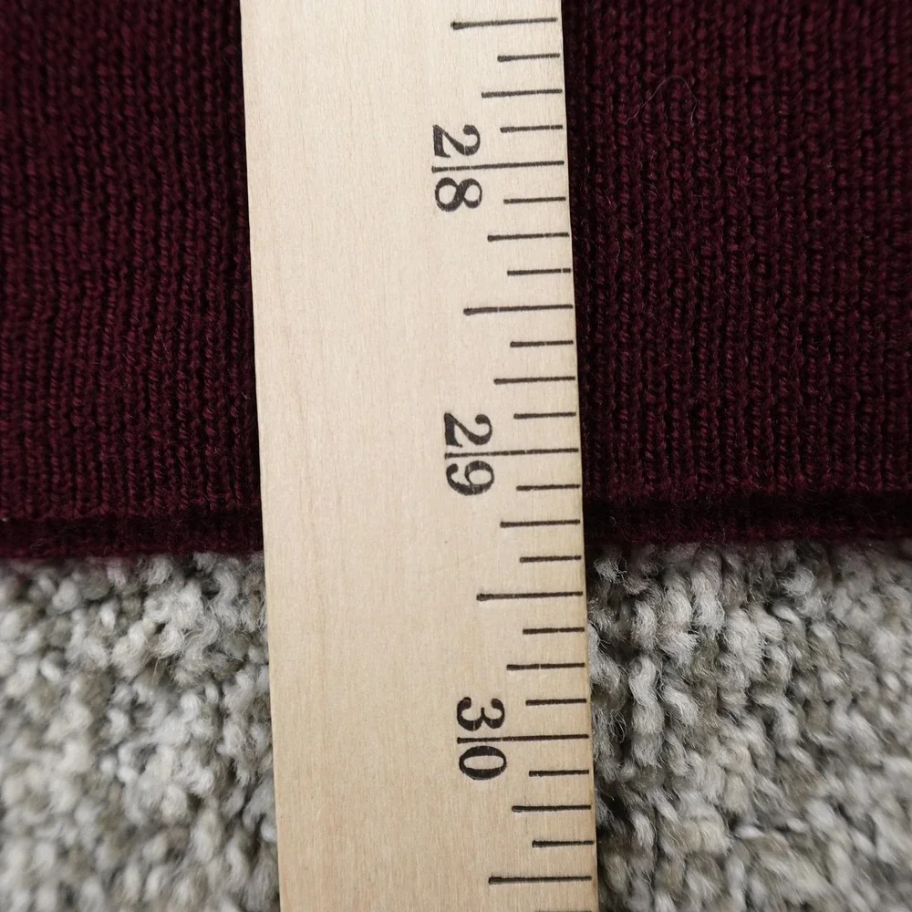 NEW Club Room Sweater Mens XL Red Burgundy Merino Wool Blend 1/4 Zip‎ Pullover